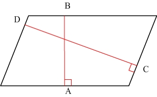 comment trouver la hauteur d un parallelogramme